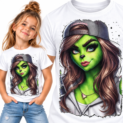KOSZULKA DZIECIĘCA ŚWIĄTECZNA GRINCH WOMEN